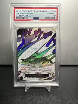 2026 ONE PIECE OP14-EB04 THE AZURE SEA'S SEVEN ALTERNATE ART GROUND DEATH PSA 10 - Image 1