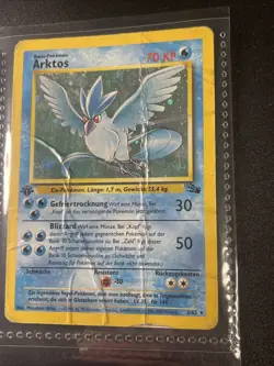 Pokemon Card - Holo Rare 1.Edition Arktos 2/62 - Image 3