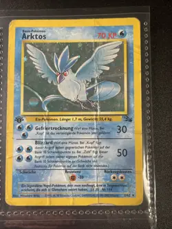 Pokemon Card - Holo Rare 1.Edition Arktos 2/62 - Image 4