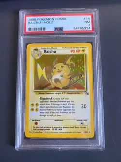 Raichu *PSA 7* Near Mint Pokemon Card - Base Set 1999 #14/102 - Image 1