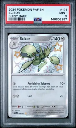 Pokemon TCG Scizor 205/197 Obsidian Flames Illustration Rare Holo Card PSA 9 - Image 1