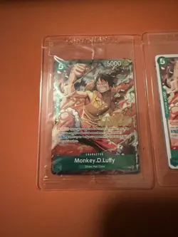 Monkey.D.Luffy P-135 Winner Stamp OP16 Pre-Release Event Promo Card Sealed +Base - Image 1