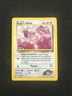 Pokemon TCG Koga's Ditto 10/132 Gym Challenge (MODERATELY PLAYED) - Image 1
