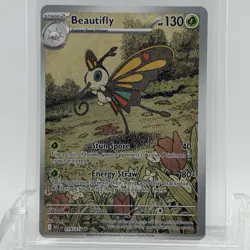 Pokemon TCG Ascended Heros Beautifly #219/217 Illustration Rare NM Off Center OC - Image 1