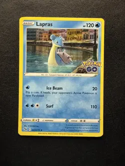 Lapras 23/78 Pokemon GO Rare Holo NM - Image 1