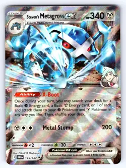 Steven's Metagross ex 145/182 Double Rare Destined Rivals Pokemon Near Mint - Image 1