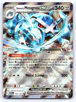 Steven's Metagross ex 145/182 Double Rare Destined Rivals Pokemon Near Mint - Image 1