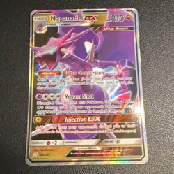 Pokemon Naganadel GX Ultra Rare Full Art Holo 160/236 SM Unified Minds 210HP - Image 1