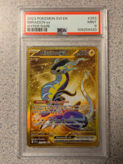 Miraidon ex 253/198 Hyper Rare Pokemon 2023 Scarlet and Violet Base PSA 9 Mint - Image 1