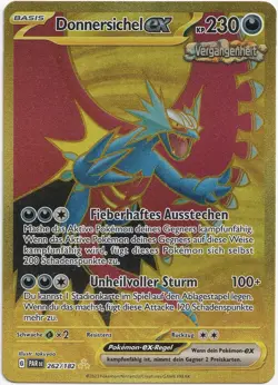 Pokemon Donnersichel ex Gold Secret Rare Paradoxrift 262/182 Near Mint Deutsch - Image 1