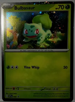 Fart Swirl 🌀 Bulbasaur 046 Cosmo Holo Bleed Error Pokemon Black Star Promo Rare - Image 1