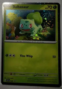Fart Swirl 🌀 Bulbasaur 046 Cosmo Holo Bleed Error Pokemon Black Star Promo Rare - Image 2