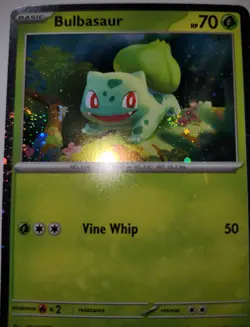 Fart Swirl 🌀 Bulbasaur 046 Cosmo Holo Bleed Error Pokemon Black Star Promo Rare - Image 3