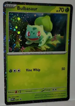 Fart Swirl 🌀 Bulbasaur 046 Cosmo Holo Bleed Error Pokemon Black Star Promo Rare - Image 4