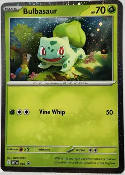 Fart Swirl 🌀 Bulbasaur 046 Cosmo Holo Bleed Error Pokemon Black Star Promo Rare - Image 5