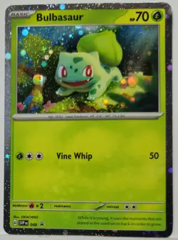 Pokemon Bulbasaur Swirl 🌀 Cosmo Holo Bleed Error Rare Black Star Promo 046 ✨ - Image 3