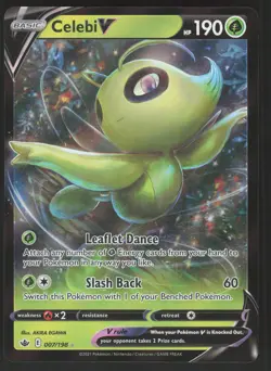 Celebi V 007/198 Ultra Rare Pokemon TCG Chilling Reign NM - Image 1