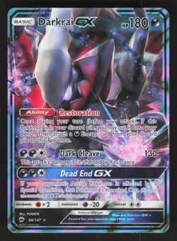 Darkrai GX 88/147 Pokemon TCG SM - Burning Shadows VLP - Image 1