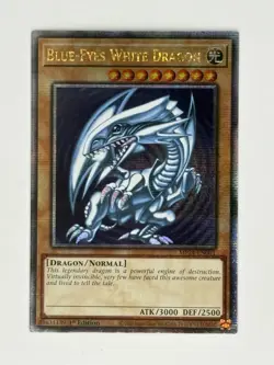 QCR Blue-Eyes White Dragon Quarter Century Secret Rare Yugioh NM TCG MP24-EN001 - Image 1