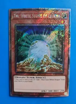 NM Yugioh The White Stone of Legend Platinum Secret Rare RA03-EN208 1st Edition - Image 1