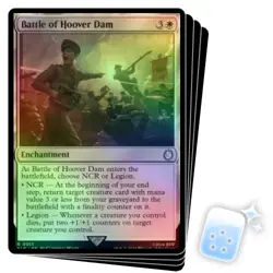FOIL BATTLE OF HOOVER DAM X4 Universes Beyond: Fallout Magic MTG MINT CARD - Image 1