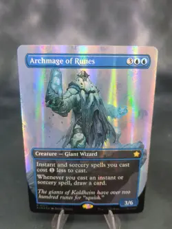 Archmage of Runes (Borderless) (Mana Foil) Foundations Foil - Image 1