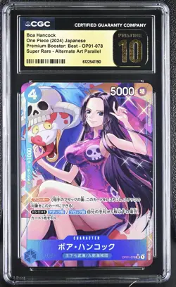 CGC 10 Boa Hancock Op01-078 Alternate Art Parallel One Piece Japanese Pristine - Image 1