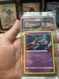 Pokemon Mewtwo 056/172 Trick or Trade Holo TAG 8.5 NM MT+ - Image 2