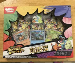 Pokemon TCG Mega Ev. Ascended Heroes Deluxe Pin Box w/1 pack Chaos Rising - Image 1