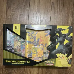 Pokemon TCG Tag Team Pikachu & Zekrom-GX Premium Collection Box - New - Damage - Image 1