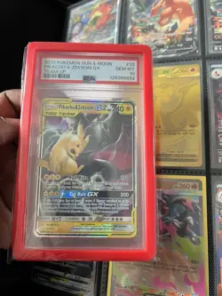 PSA 10 Pokemon Pikachu & Zekrom GX 33/181 Ultra Rare TAG TEAM Sun & Moon Team Up - Image 1