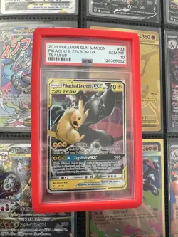 PSA 10 Pokemon Pikachu & Zekrom GX 33/181 Ultra Rare TAG TEAM Sun & Moon Team Up - Image 2