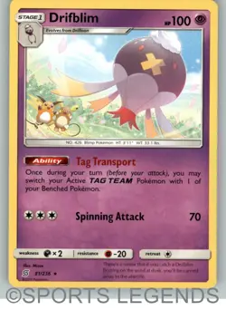 2019 pokemon Unified Minds rare Drifblim 81/236 - Image 1