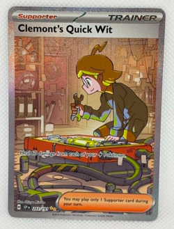 Pokemon Surging Sparks - Clemont's Quick Wit 243/191 - SIR - NM/M Condition - Image 1
