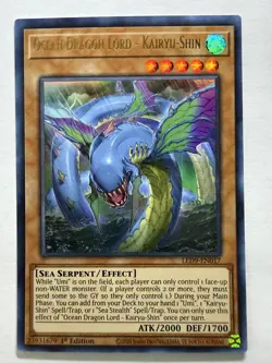 Yu-Gi-Oh! - Ocean Dragon Lord - Kairyu-Shin - Ultra - 1st - LED9-EN017 - NM - Image 1