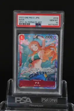 PSA10 One Piece Card Romance Dawn Nami OP01-016 R Parallel Japanese - Image 1