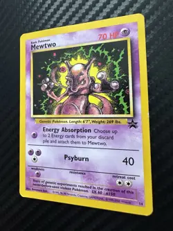 Pokemon Mewtwo Black Star Promo #14 Non-Holo Rare Card WOTC 1999 Vintage - Image 3