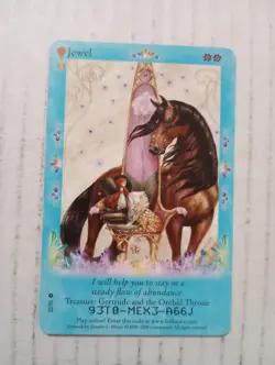 Bella Sara Treasures Jewel 22/55 Gertrude And The Orchid Throne Horse Card 2009 - Image 1