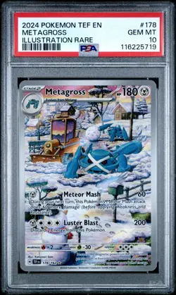 Pokemon Metagross 178/162 Illustration Rare SVP Temporal Forces PSA 10 GEM MINT - Image 1