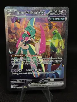 Pokemon Iron Valiant EX 249/182 Paradox Rift Special Illustration Rare Full Art - Image 1