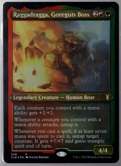 Raggadragga, Goreguts Boss 548 Foil Etched Rare Baldurs's Gate MTG Near Mint - Image 1