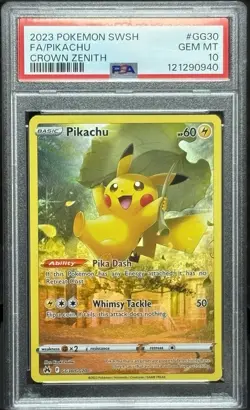 2023 Pokemon SWSH Crown Zenith Pikachu Galarian Gallery #GG30/GG70 PSA 10 - Image 1