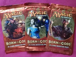 MTG Magic The Gathering BORN OF THE GODS New Sealed Booster ALL 3 PACK ART - Image 1