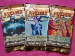 MTG Magic The Gathering WORLDWAKE New Sealed Booster ALL 3 PACK ART - Image 1