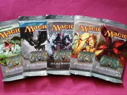 MTG Magic The Gathering SHARDS OF ALARA New Sealed Booster ALL 5 PACK ART - Image 1