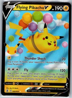 Flying Pikachu V 006/025 Celebrations - Pokemon Card - NM - Image 1
