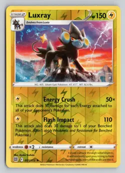 LUXRAY 051/172 RARE BRILLIANT STARS POKEMON REVERSE HOLO NM - Image 1