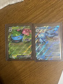 Pokemon TCG Venusaur And Blastoise Ex Stellar Crown Stamped Black Star Promo-NM - Image 1