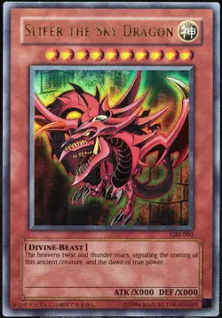 Yu-Gi-Oh! Slifer The Sky Dragon GBI-001 Ultra Rare [EX-NM] God Promo | EN 2000 - Image 1
