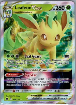 Leafeon VSTAR 014/159 SWSH: Crown Zenith - Pokemon Card - NM - Image 1